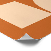 Erdige Terrakotta Moderne geometrische Formen Kuns Poster (Ecke)