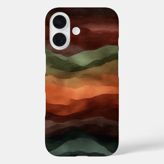 Erdige Terrakotta und Waldgrün Abstract Case-Mate iPhone Hülle (Rückseite)