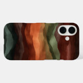 Erdige Terrakotta und Waldgrün Abstract Case-Mate iPhone Hülle (Rückseite (Horizontal))