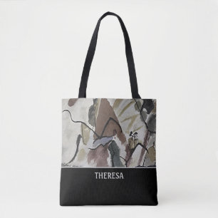 Erdige Vintage-Abstrakte-Kunst-Tasche Tasche