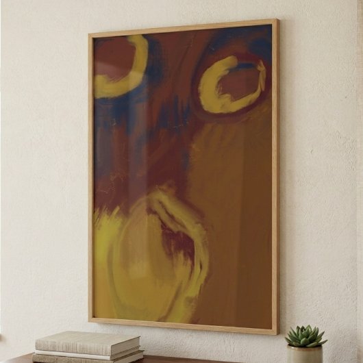 Erdige Wabi Sabi abstrakte große Wandkunst Poster
