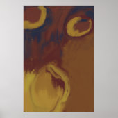 Erdige Wabi Sabi abstrakte große Wandkunst Poster (Vorne)