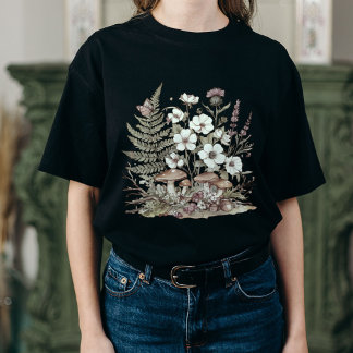 Erdige Wald-Wildblumen-Ästhetik-Natur-T-Shirt Tri-Blend Shirt