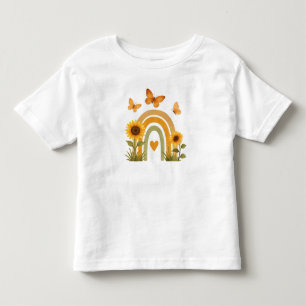 Erdige Wasserfarbe Boho Regenbogen Kleinkind T-shirt