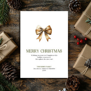 Erdige Weihnachtsbogen-Kartenschrift-Typografie Feiertagskarte
