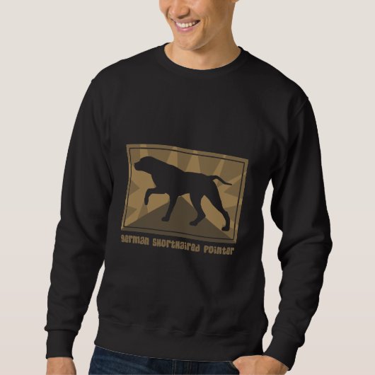 Erdiger deutscher kurzhaariger Zeiger Sweatshirt (Vorderseite)