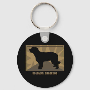 Erdiger katalanischer Schäferhund Schlüsselanhänger
