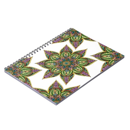 Erdiger Mandala-Entwurf Notizblock (Linke Seite)