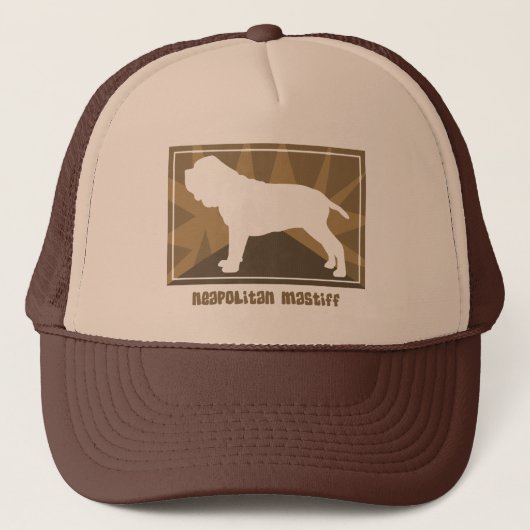 Erdiger neapolitanischer Mastiff Truckerkappe (Vorderseite)