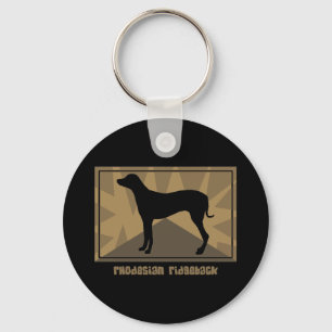 Erdiger Rhodesian Ridgeback Schlüsselanhänger