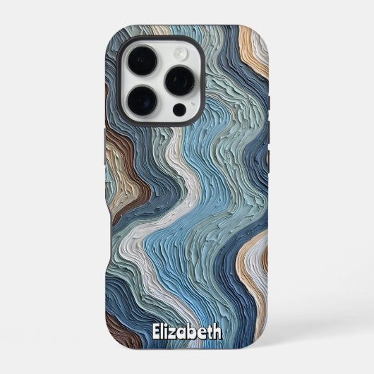 Erdiger rhythmischer Fluss iPhone Hülle (Rückseite)