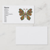 Erdiger Schmetterling Visitenkarte (Vorne/Hinten)
