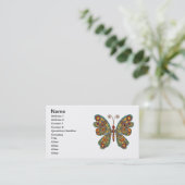 Erdiger Schmetterling Visitenkarte (Stehend Vorderseite)