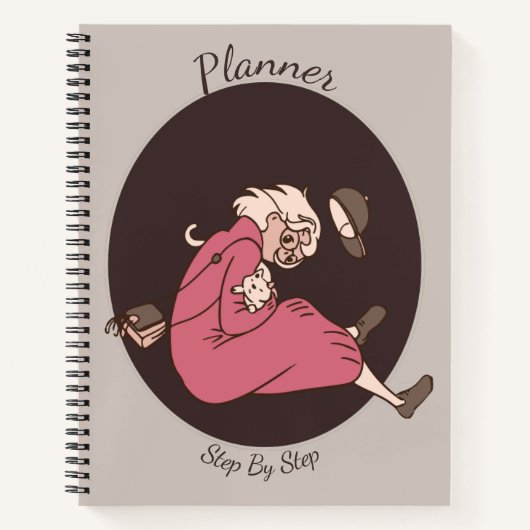 Erdiges Blumenmuster-Planer Notizblock (Vorderseite)