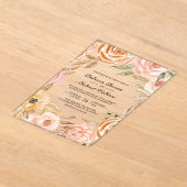 Erdiges Blumiges Herbst-Hochzeit Acryleinladungen (Ablage )
