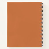 Erdiges Boho verbranntes Orange Mandalas Journal Notizblock (Rückseite)