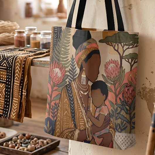 Erdiges Erbe | Protea & Mudcloth Tasche