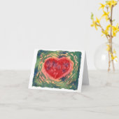 Erdiges Herz Karte (Gelbe Blume)