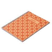 Erdiges orange handgezeichnetes Blumenmuster Notizblock (Linke Seite)