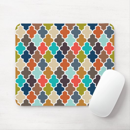 Erdiges Quatrefoil Mousepad (Mit Mouse)