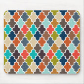 Erdiges Quatrefoil Mousepad (Vorne)