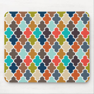 Erdiges Quatrefoil Mousepad