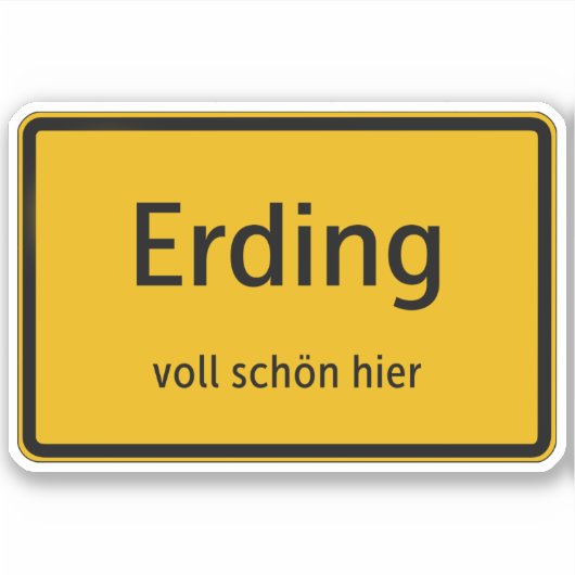 Erding Aufkleber Sticker Autoaufkleber (Vorderseite)