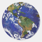 Erdkleber Runder Aufkleber (Vorderseite)