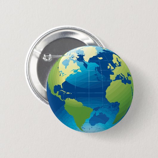 Erdkontinent-Globus-Taste Button (Vorne & Hinten)