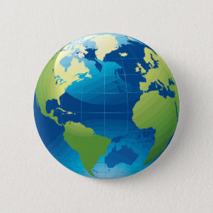 Erdkontinent-Globus-Taste Button