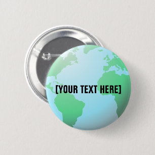 Erdkugel-Hintergrund-Gewohnheits-Text Button