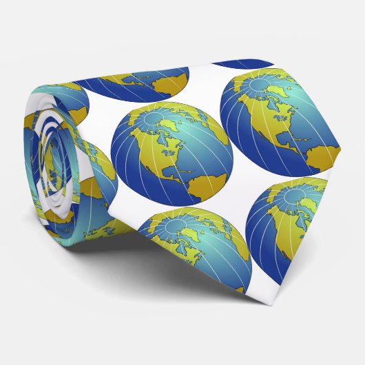 Erdkugel Krawatte (Gerollt)