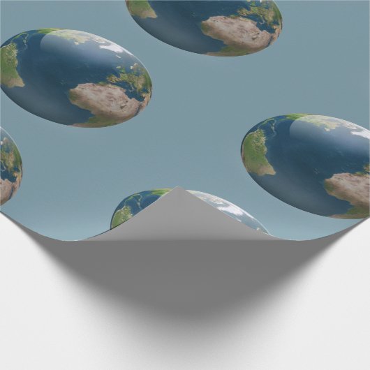 Erdkugel mit anpassbarem Hintergrund Geschenkpapier (Ecke)