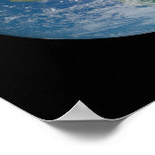 Erdkugel mit Foto aus dem Weltraum Poster (Ecke)