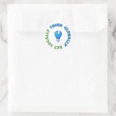 Erdkugel Runder Aufkleber (Tasche)