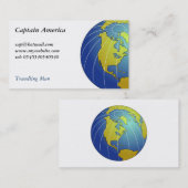 Erdkugel Visitenkarte (Vorne/Hinten)