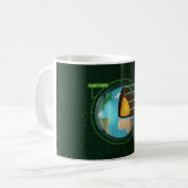 Erdkundentechnische Teller Kaffeetasse (Vorderseite Links)