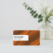 Erdkurven Retro Minimalistische Streifen Custom QR Visitenkarte (Stehend Vorderseite)