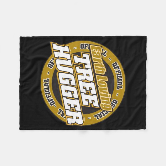 Erdliebevoller Baum Hugger Fleecedecke (Vorderseite (Horizontal))