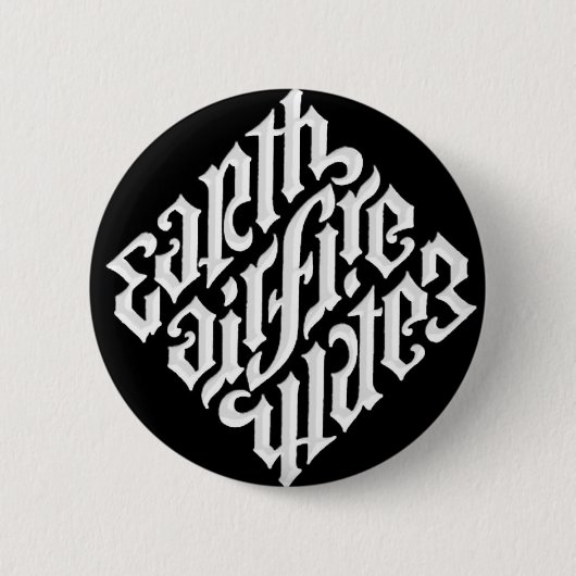 ERDluft-FEUER U. WASSER Button (Vorderseite)