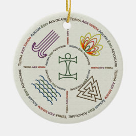 Erdluft-Feuer-Wasser-Verzierung Keramik Ornament