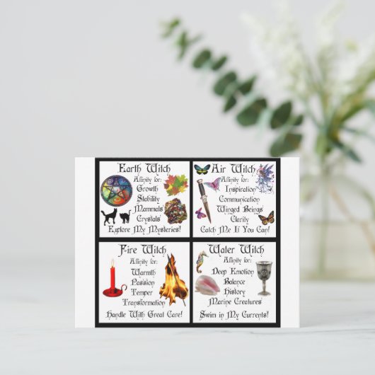 Erdluftfeuer Postkarte (Stehend Vorderseite)