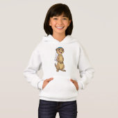 Erdmännchen als Braut mit Schleier Hoodie (Vorne ganz)