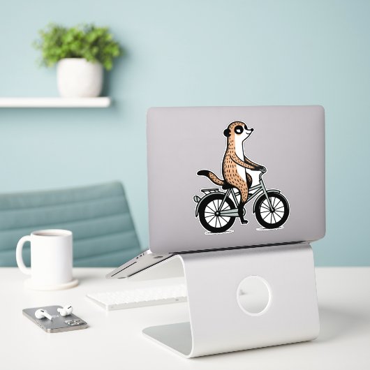 Erdmännchen-Aufkleber Aufkleber (Laptop auf Schreibtisch)