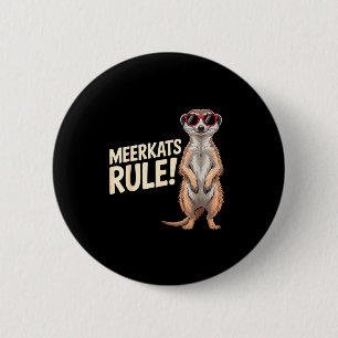 Erdmännchen-Design für Männer Frauen Kinder Zoowär Button