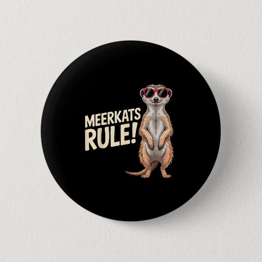 Erdmännchen-Design für Männer Frauen Kinder Zoowär Button (Vorderseite)