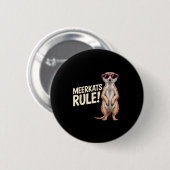 Erdmännchen-Design für Männer Frauen Kinder Zoowär Button (Vorne & Hinten)