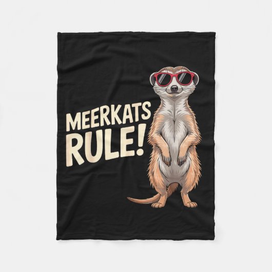 Erdmännchen-Design für Männer Frauen Kinder Zoowär Fleecedecke (Vorderseite)