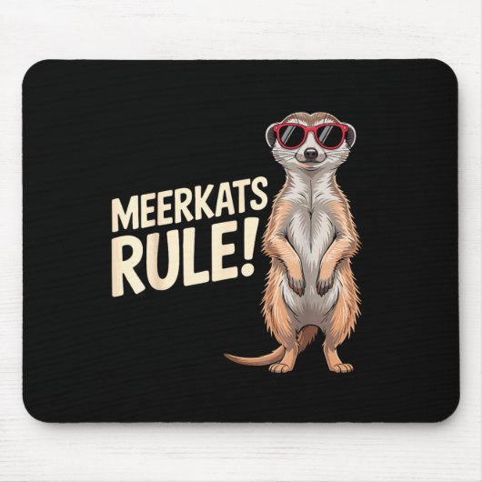 Erdmännchen-Design für Männer Frauen Kinder Zoowär Mousepad (Vorne)