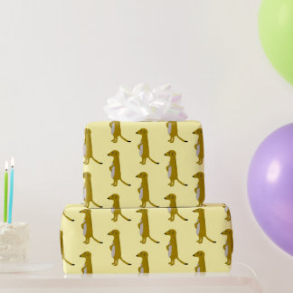 Erdmännchen-Design - Jede Hintergrundfarbe Geschenkpapier
